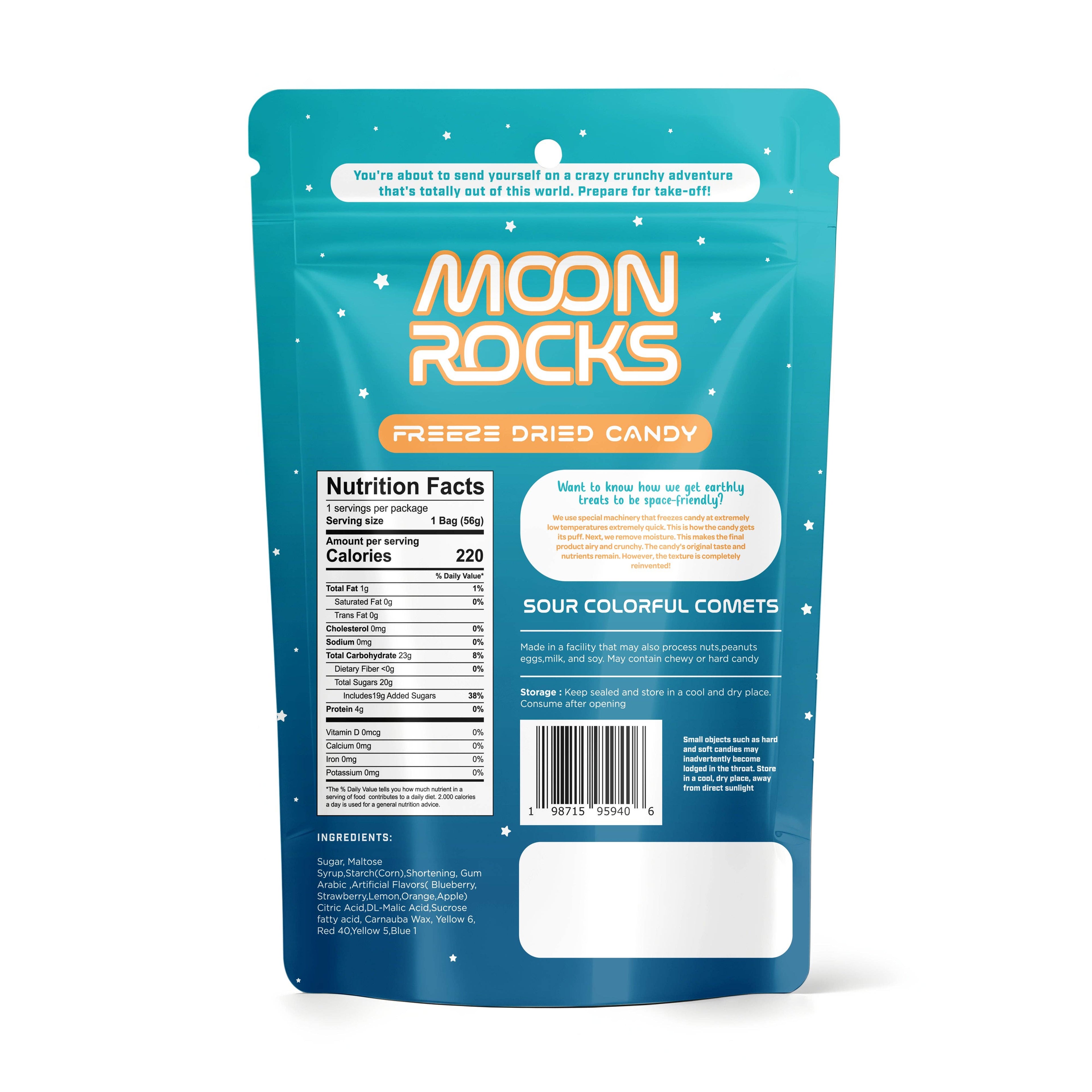 Ad Astra Sour Colorful Comets 🚀 (Freeze-Dried Candy)